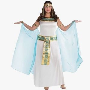 Costume | Cleopatra Egyptian Goddess 18-22 6-Piece Gown Includes Dress Headpiece